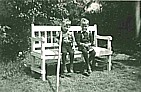 Jochen  1949 with his brother Dieter (right) in Grossdeuben, Leipzig, GDR_shortly before his adventurous flight out of the -former- communist GDR (East-Germany) into FRG, Federal Republic of Germany (West-Germany)_Jochen A. Hbener