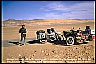 meeting a swizz guy with his wife, who travelled with a 'Moto Guzzi' combination, crossing the SAHARA South- North, coming from West-AFRICA_winter 1987 / 88_during my motorcycle trip to KENYA