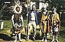 1990_close Thomson Falls_Jochen_fun with 3 Kikuyu warriors, playing tribe music_they asked me to join their tribe and become a Kikuyu warrior ... 