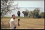 1992_RUANDA_motorcycle-world-traveller Jochen A. Hübener at Lake Akagera, watching elefants_after this picture Jochen's friend Andr left him back_he said it was a joke
