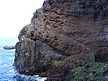 steil abschssiger Weg zur 'Playa Nogales', nordstlich von 'Puntallana' im Osten der isla bonita 'La Palma'